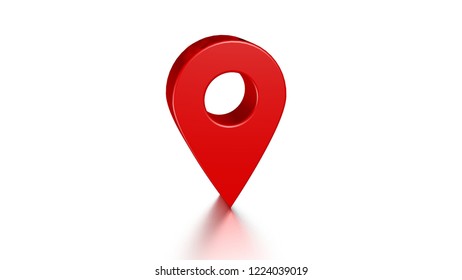 Red Glossy Map Pin Shadow Concept Stock Illustration 1224039019 ...