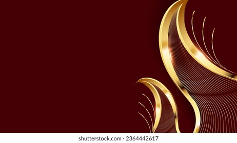 Red and Golden Background. Modern abstract Template graphic Design. Wedding Invitation Card. Business Conference Banner.  Engagement Invite Card.  Dynamic Abstract Modern Template Design.  - Powered by Shutterstock