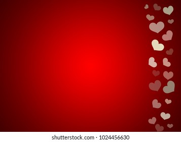 Valentines Red Love Background 3d Hearts Stock Vector (Royalty Free ...