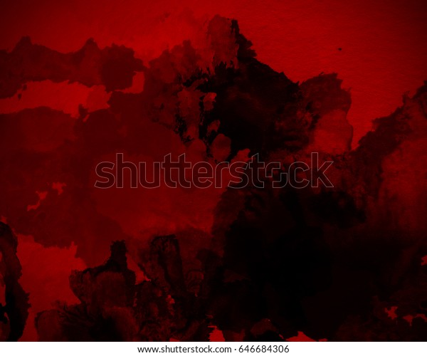 Red Graphic Watercolor Grunge Background Decoration Stock