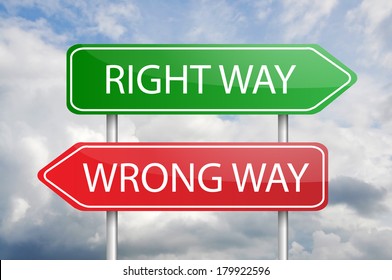 9,665 Right way wrong way Images, Stock Photos & Vectors | Shutterstock