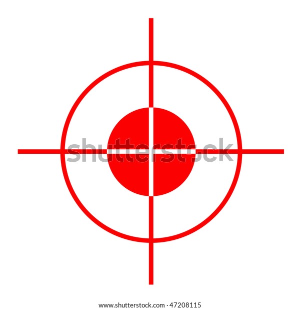 Red Gun Sight Cross Hairs Isolated Stock Illustration 47208115 ...