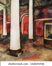 Red Hall column