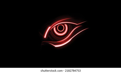Red Halo Headlight Eye Illustration Stock Illustration 2182784753 ...