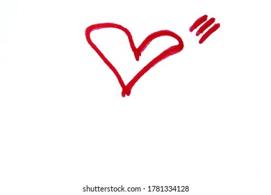 Red heart hand drawn