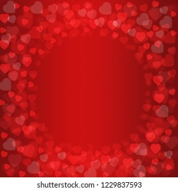 Vector Background Red Hearts Stock Vector (Royalty Free) 125543429