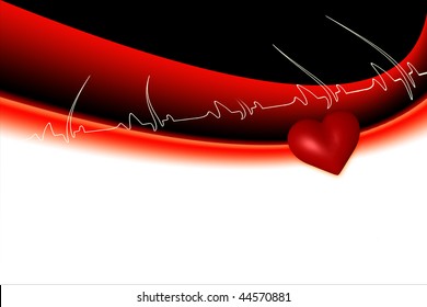 Red hearts background