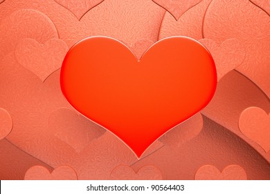 a red hearts background