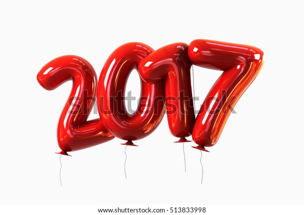 2017 number balloons
