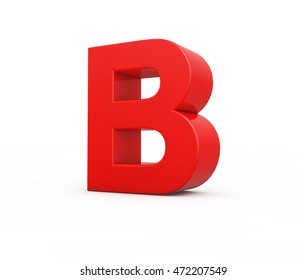 Red Glossy Chiseled Letter B Uppercase Stock Illustration 1524650645 ...