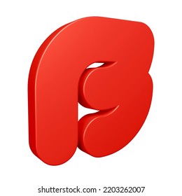 Red Letter B 3d Render Isolated Stock Illustration 2203262007 ...