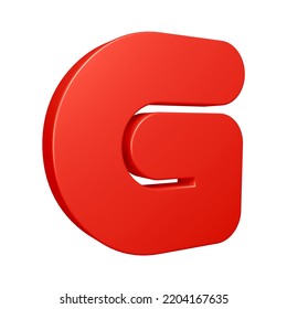 Red Letter G 3d Render Isolated Stock Illustration 2204167635 ...