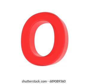 3d Red Letter Collection O Stock Illustration 206106460