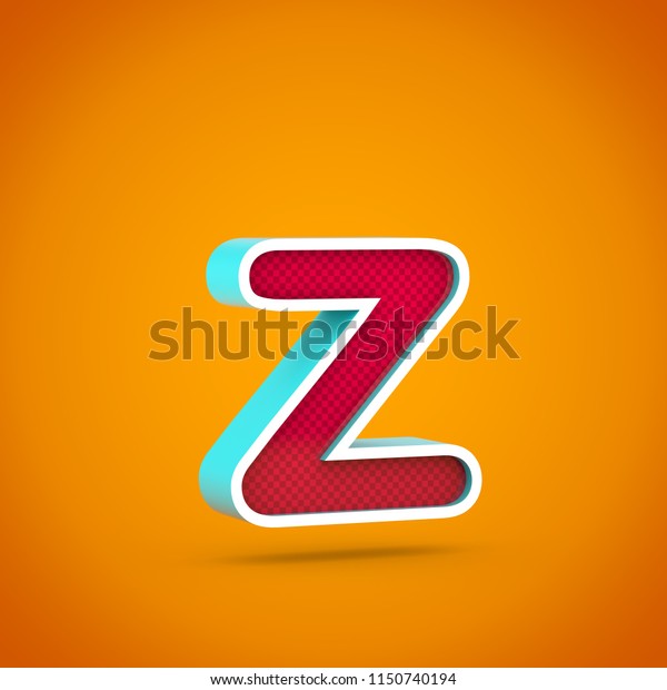 Red Letter Z Lowercase 3d Render Stock Illustration 1150740194 ...