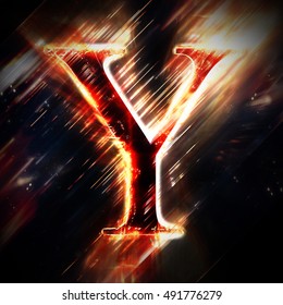 Red Light Letter Y Stock Illustration 491776279 | Shutterstock