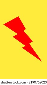 Red Lightning Bolt. Pangkalpinang, Indonesia, August 16, 2022