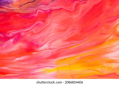 Red Liquid Marble Background DIY Aesthetic Flowing Texture Experimental Art