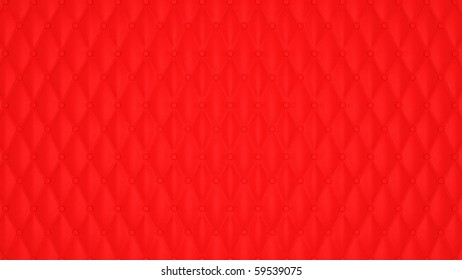 Red Luxury buttoned leather pattern useful as background. Extralarge resolution