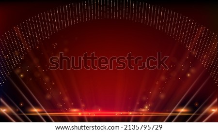 Red Maroon Golden lights rays Stage Royal Awards Graphics Background. Stage show Platform Elegant Shine Modern Template. Rich Luxury Premium Corporate Template. Event Night Certificate Banner Design Сток-фото © 