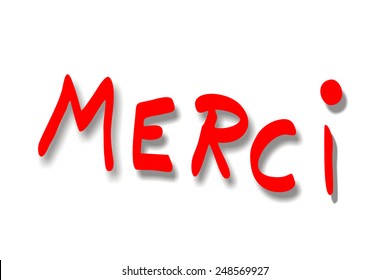 Red Merci, Thank You In French Language