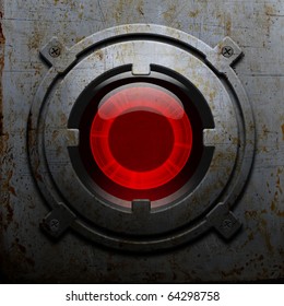 Red Metal Robot Eye