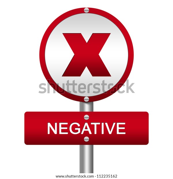 negative black positive red