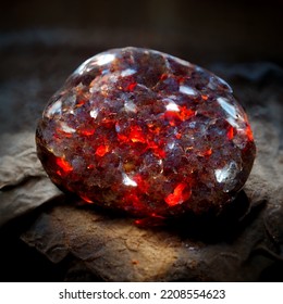 Red Molten Lava Dwarven Gemstone