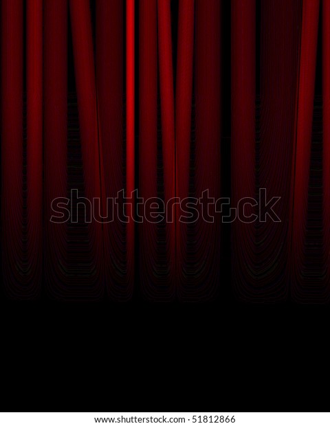 Red Movie Theater Drapes Some Folds Stock Illustration 51812866
