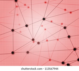Red Network Background