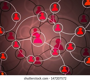 Red Network Business Background
