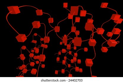 red network illustration abstract