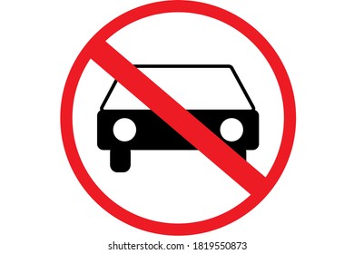 Red No Driving Sign Illustration Stock Illustration 1819550873