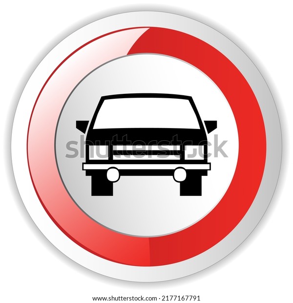 red no entry car stop\
sign