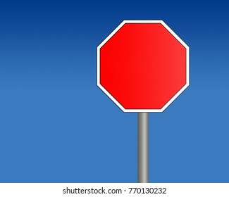 Empty Stop Sign Stock Photo (Edit Now) 18867574