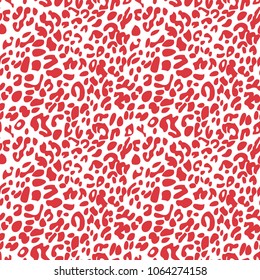 Red On White Leopard Print Seamless Stock Illustration 1064274158 ...