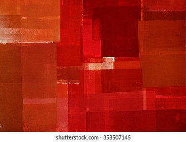 Red And Orange Abstract Art Painting