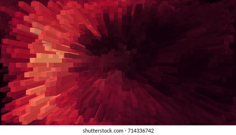 Red, Orange Dynamic Vivid Spatial Background For Interesting And Creative Ideas. Suitable For Web, Print, Wallpapers.