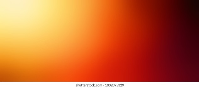 Red Orange Yellow Empty Background. Glare Abstract Texture. Ombre Blurred Template. Hot Defocused Pattern. Simple Art Banner.