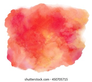 Red Orange Yellow Watercolor Design Element Or Background Texture