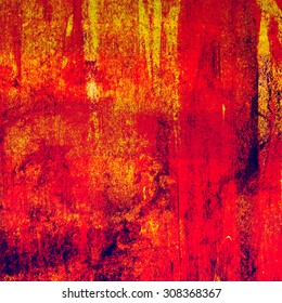 Red Painting On Canvas Texture