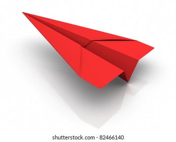 Red Paper Airplane