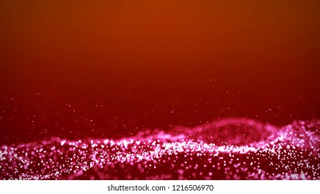 Red particles computer generated background