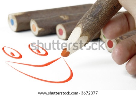 red pencil and a smile