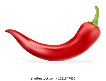 Single Chili Pepper Isolated On White Stock Photo 1912754566 | Shutterstock