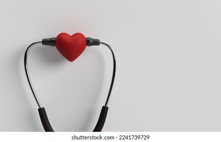 Red pink orange color gradient heart love stethoscope symbol world health day treatment medical patient surgery cancer aid awareness doctor nurse cardiology wellness diagnosis support help.3d render - Powered by Shutterstock