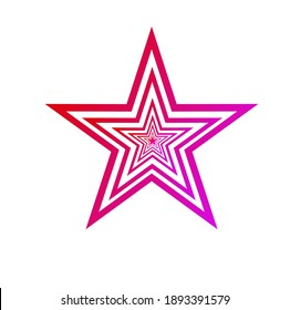 Red Pink Star Star Optical Illusion Stock Illustration 1893391579 ...