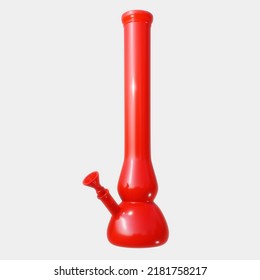 Red Plastic Bong 3D Illustration