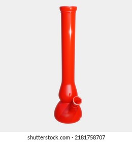 Red Plastic Bong 3D Illustration