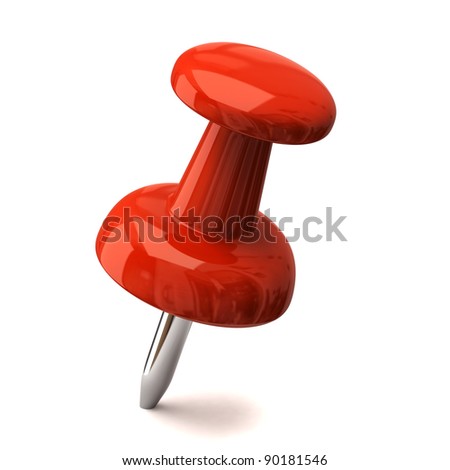Red push pin