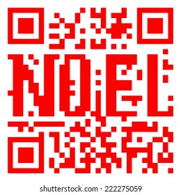 Red Qr Code Noel Meaning Christmas Stock Illustration 222275059